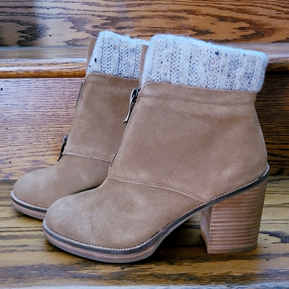 👀50% OFF👢NWT ‼️ Chinese Laundry Suede Boots with Knit Cuff - Picture 1 of 12